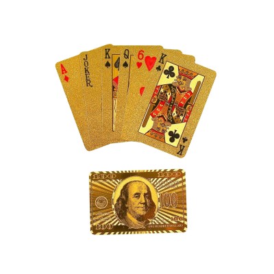 Карты игральные 54шт. пластиковые LUCKY GOLD...0200/playing cards\РОМБ бело черный